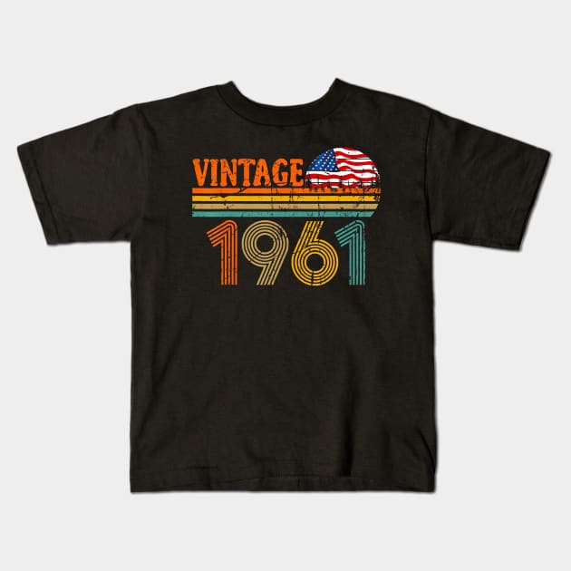 59 Years Old 1961 Vintage 59th Birthday Gift Ideas T-Shirt Kids T-Shirt by Hot food